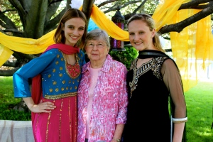 My sisters in authentic Saris with the birthday girl.